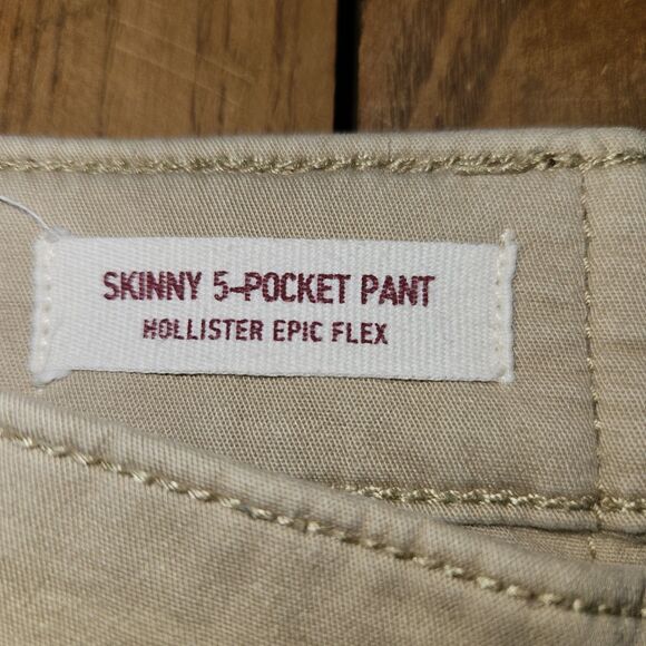 Hollister Men’s Tan Skinny Chino Pants 31×32 | Epic Flex 5-Pocket - Picture 6 of 12